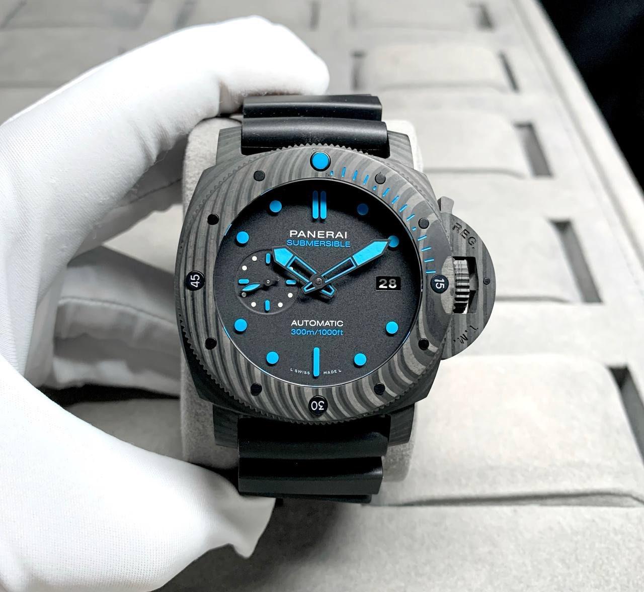 PANERAI  PAM1616 CARBONTECH SUBMERSIBLE 1950 3 DAYS 46mm MEN WATCH
