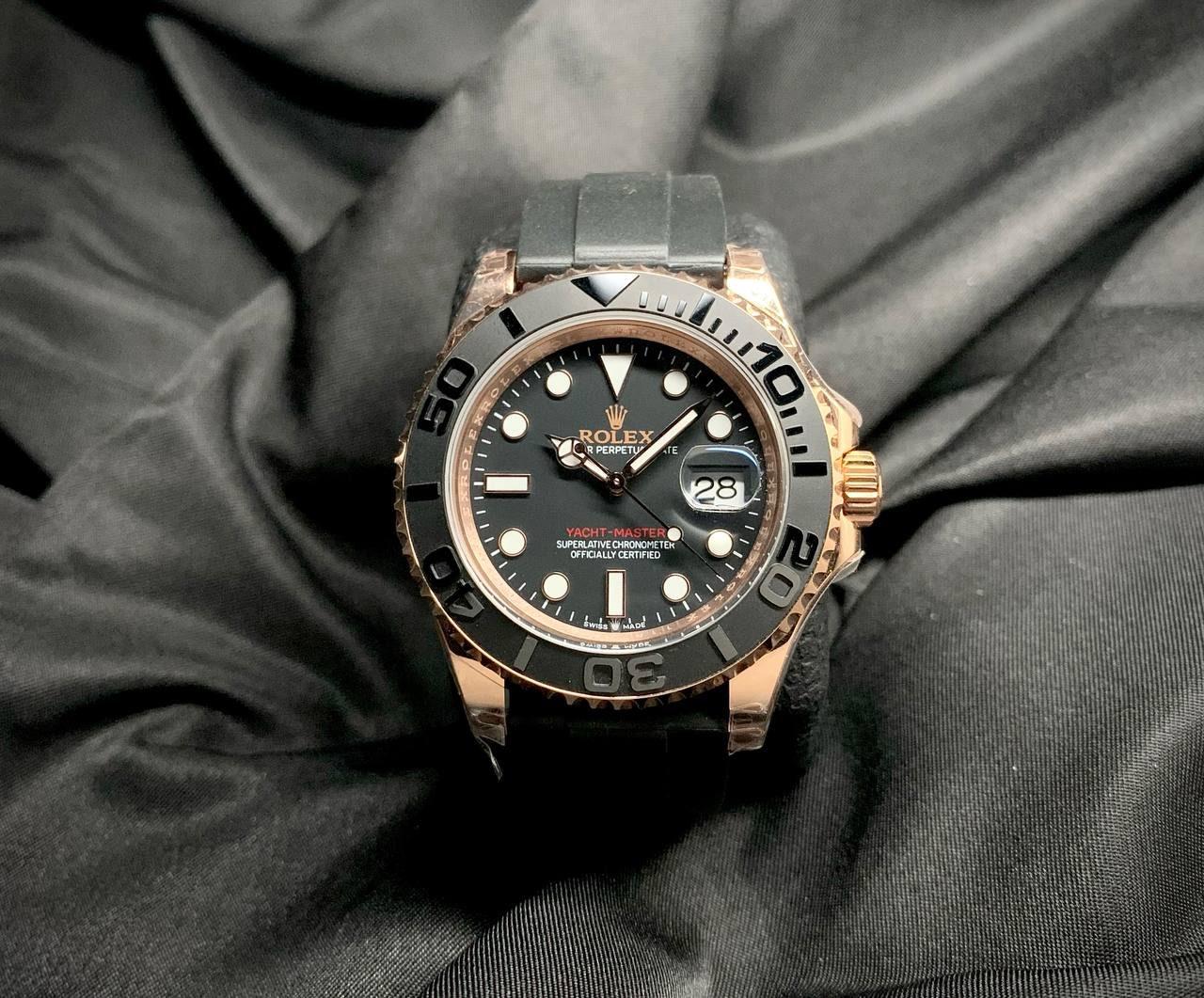 Rolex Everose Rubber Strap Automatic 40 mm Men Watch