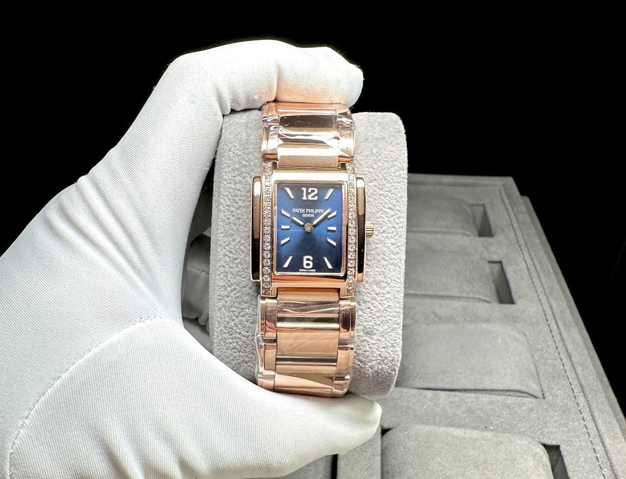 PATEK PHILIPPE THE TWENTY~4 ROSEGOLD LADIES QUARTZ WATCH
