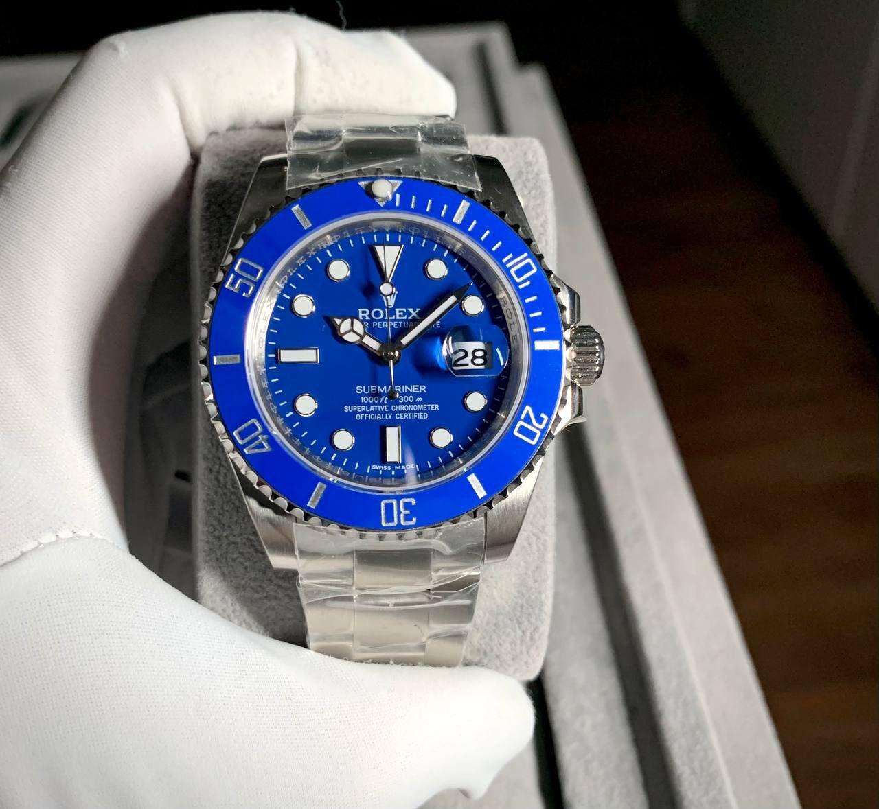 Rolex Submariner Blue Dial  Automatic 41 mm Men Watch