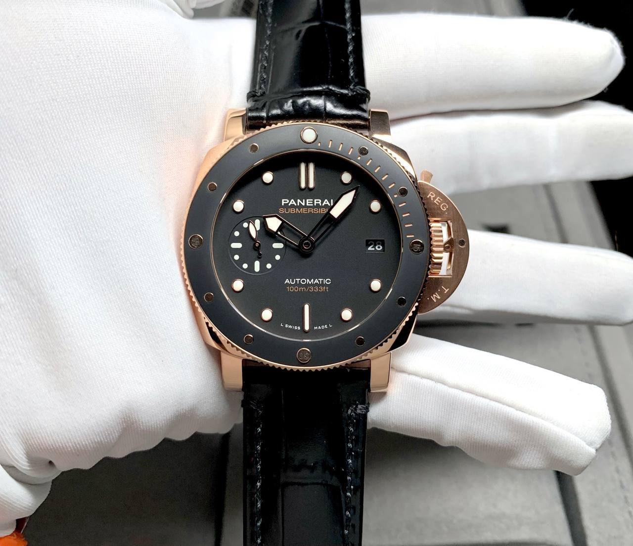 PANERAI PAM00974 SUBMERSIBLE ROSEGOLD 42mm MEN WATCH
