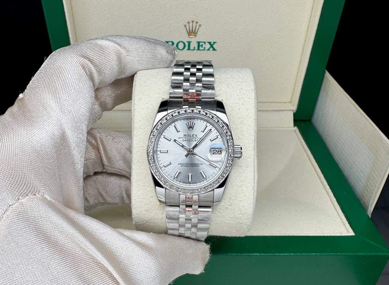 Semi Premium Rolex Datejust 31 mm  Diamond Bezel Automatic Ladies Watch