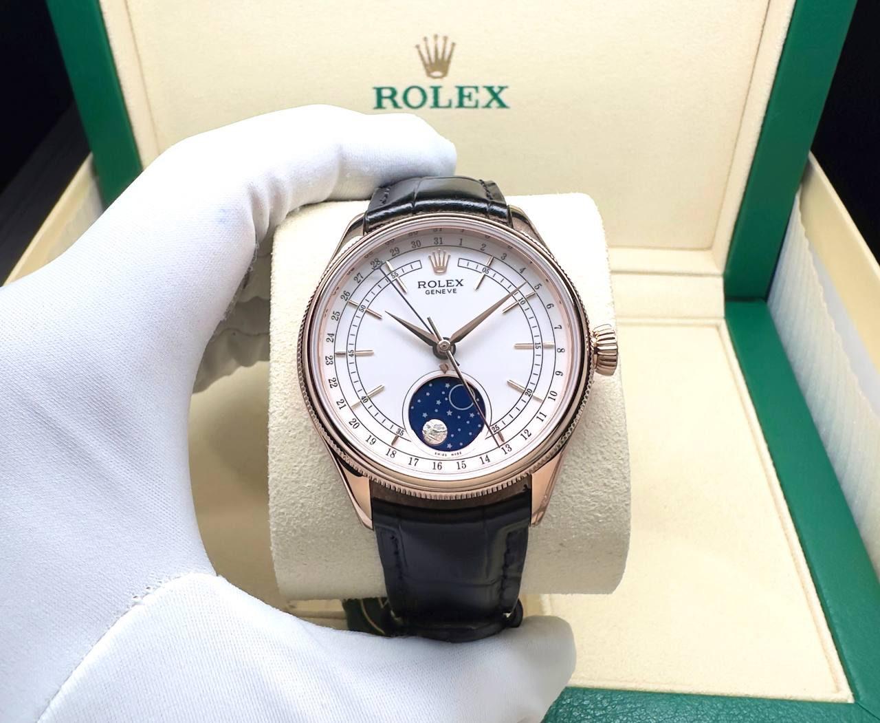ROLEX CELLINI AUTOMATIC MOONPHASE 39 MM MEN WATCH