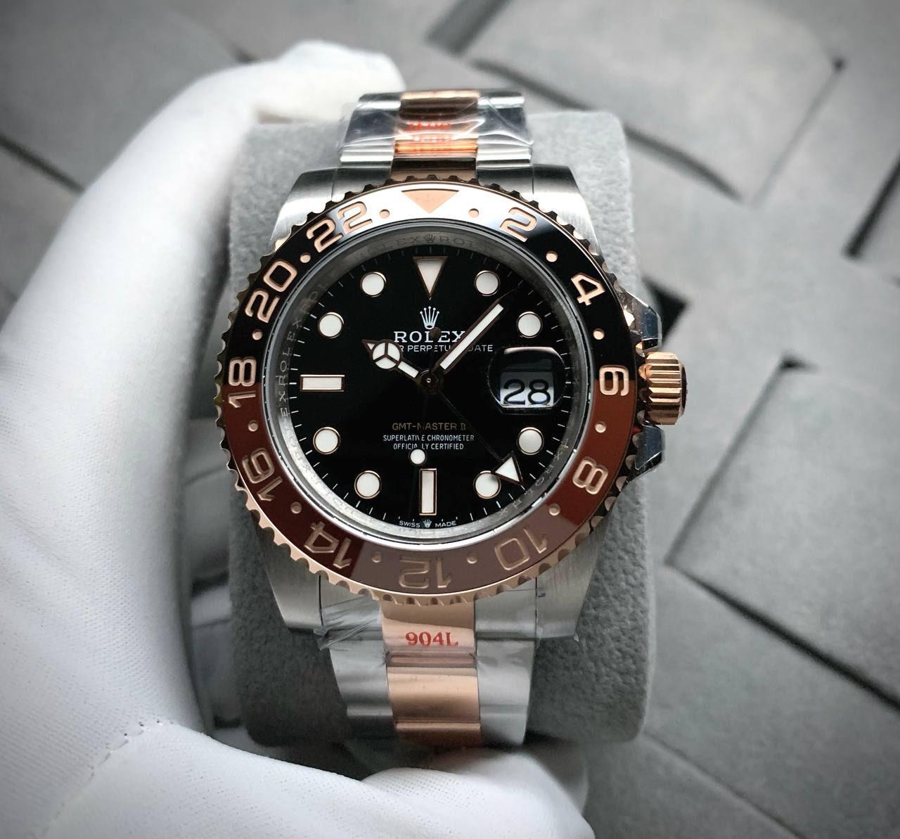 ROLEX GMT MASTER 2 ROOTBEER 40 mm MEN WATCH