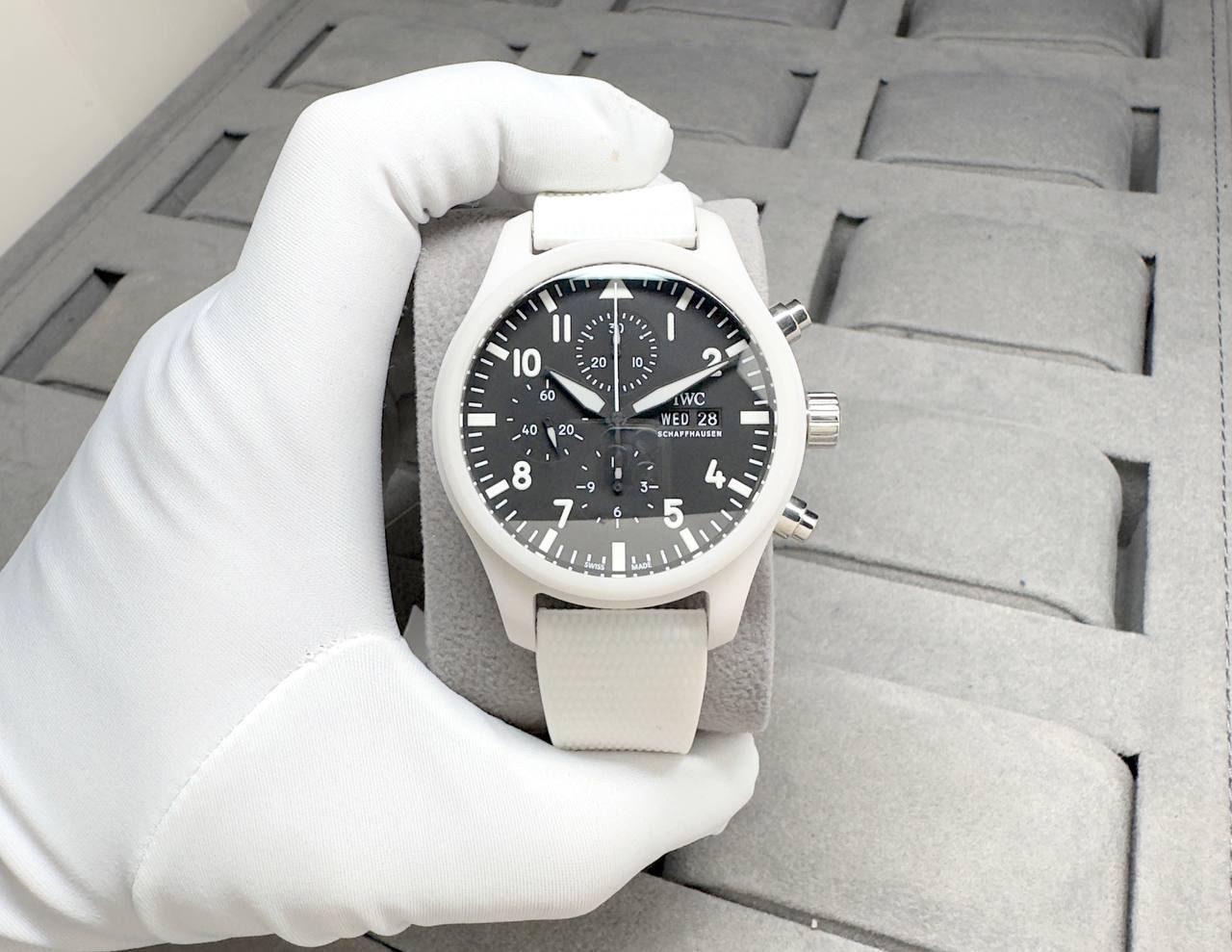 IWC CHRONOGRAPH PILOT WATCH CERAMIC CASE 44MM MEN WATCH
