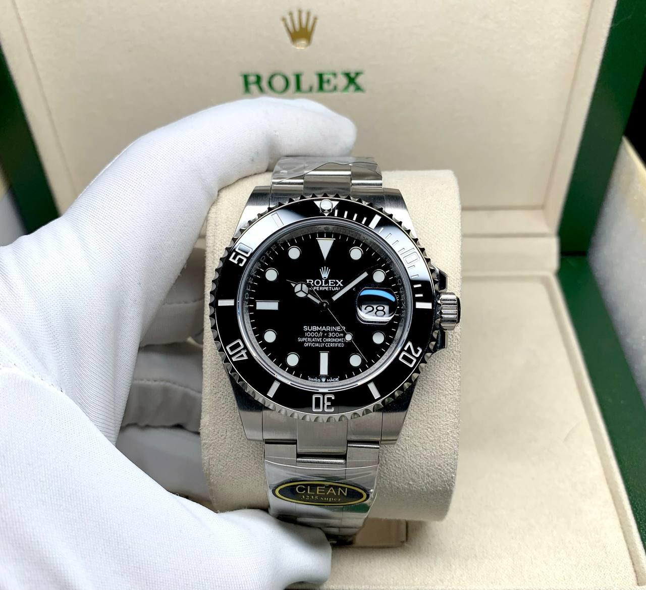 ROLEX BLACK SUBMARINER 41 mm  MEN WATCH