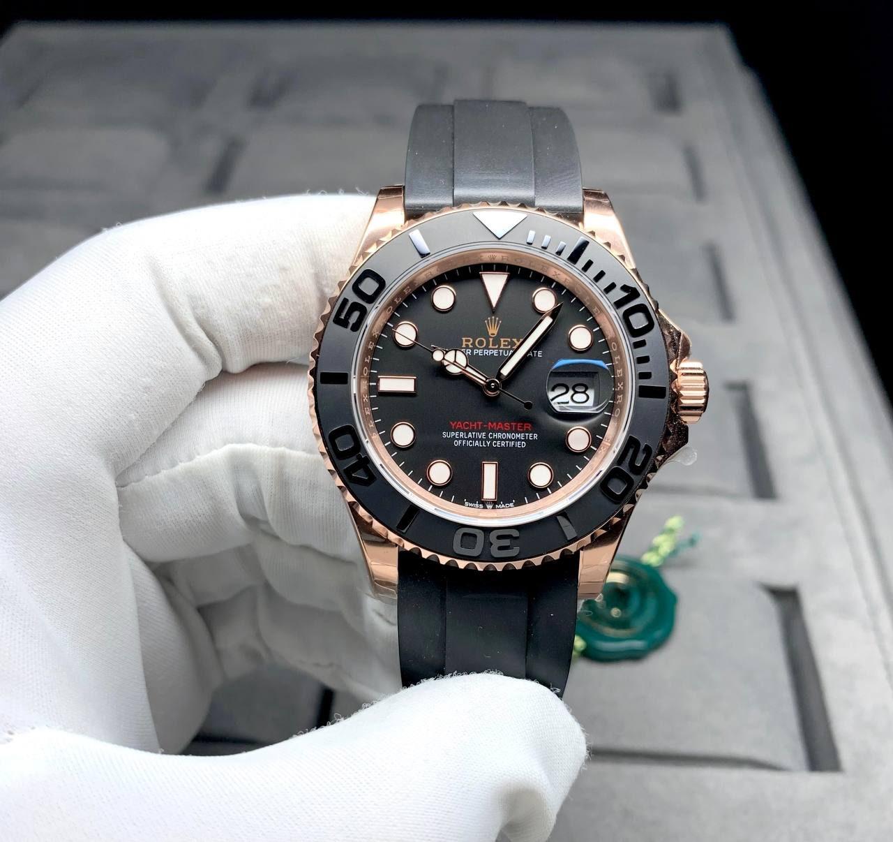ROLEX YACHT MASTER EVEROSE  OYSTERFLEX 40mm MEN WATCH