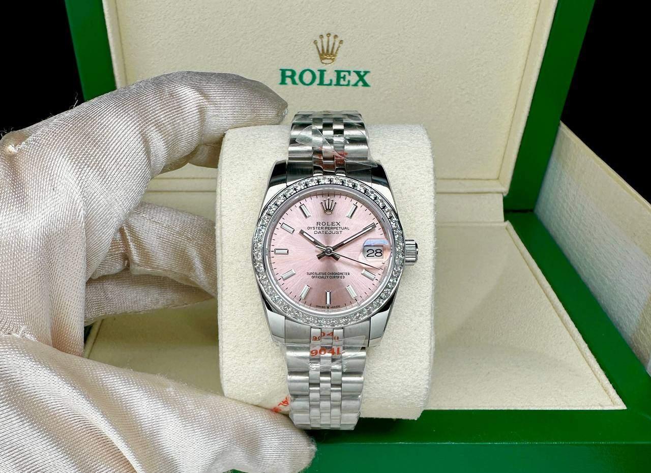 Semi Premium Rolex Datejust 31 mm  Diamond Bezel Automatic Ladies Watch