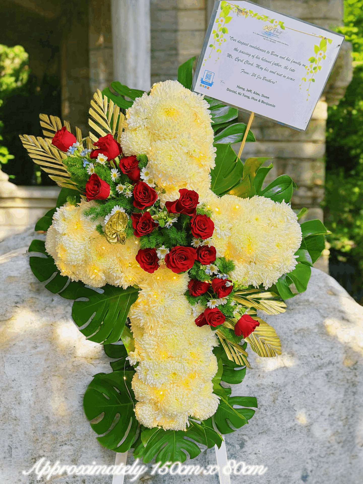 XG Condolences M6901 白事花圈 白事花蓝