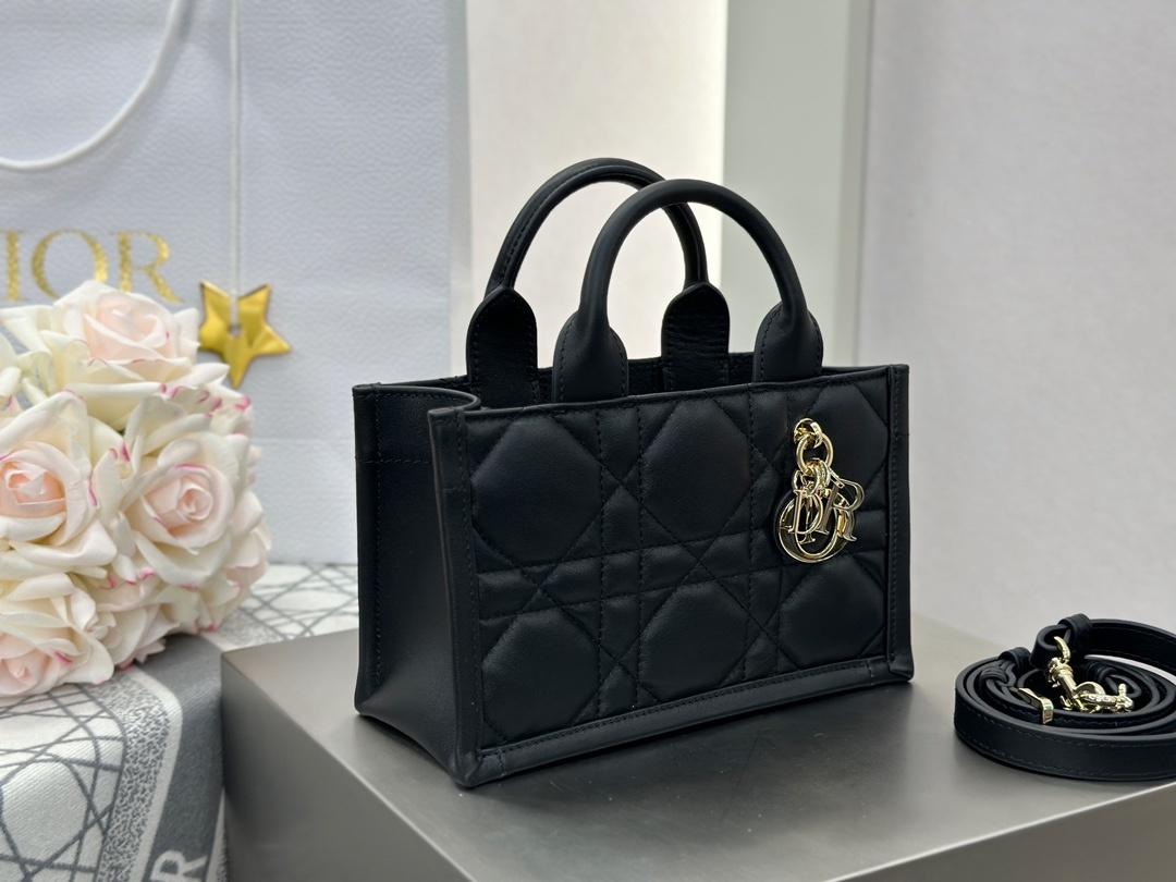 DIOR TOTE MINI 21.5CM BLACK