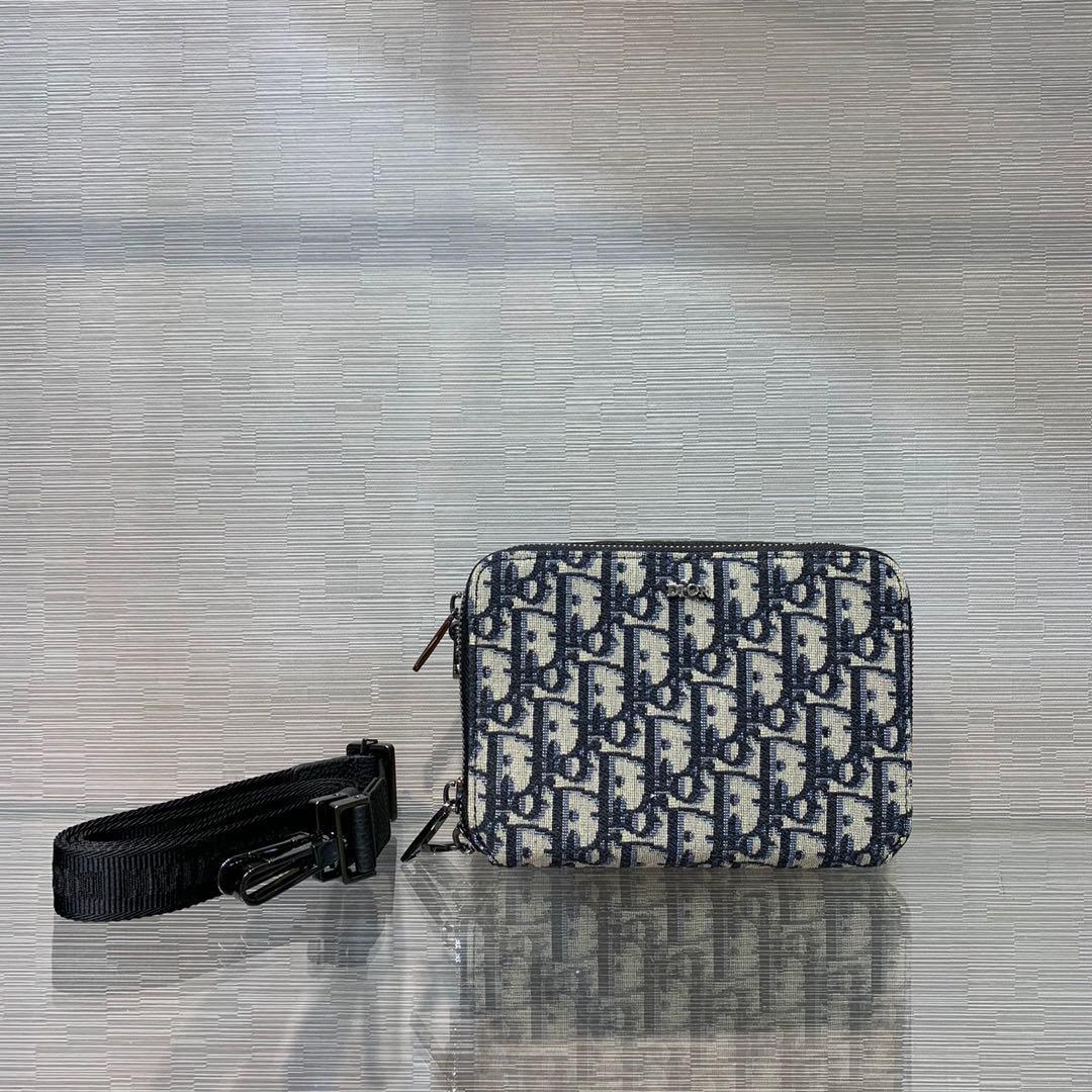 DIOR POUCH CLUTH CAMERA BAG 001 OBLIQUE