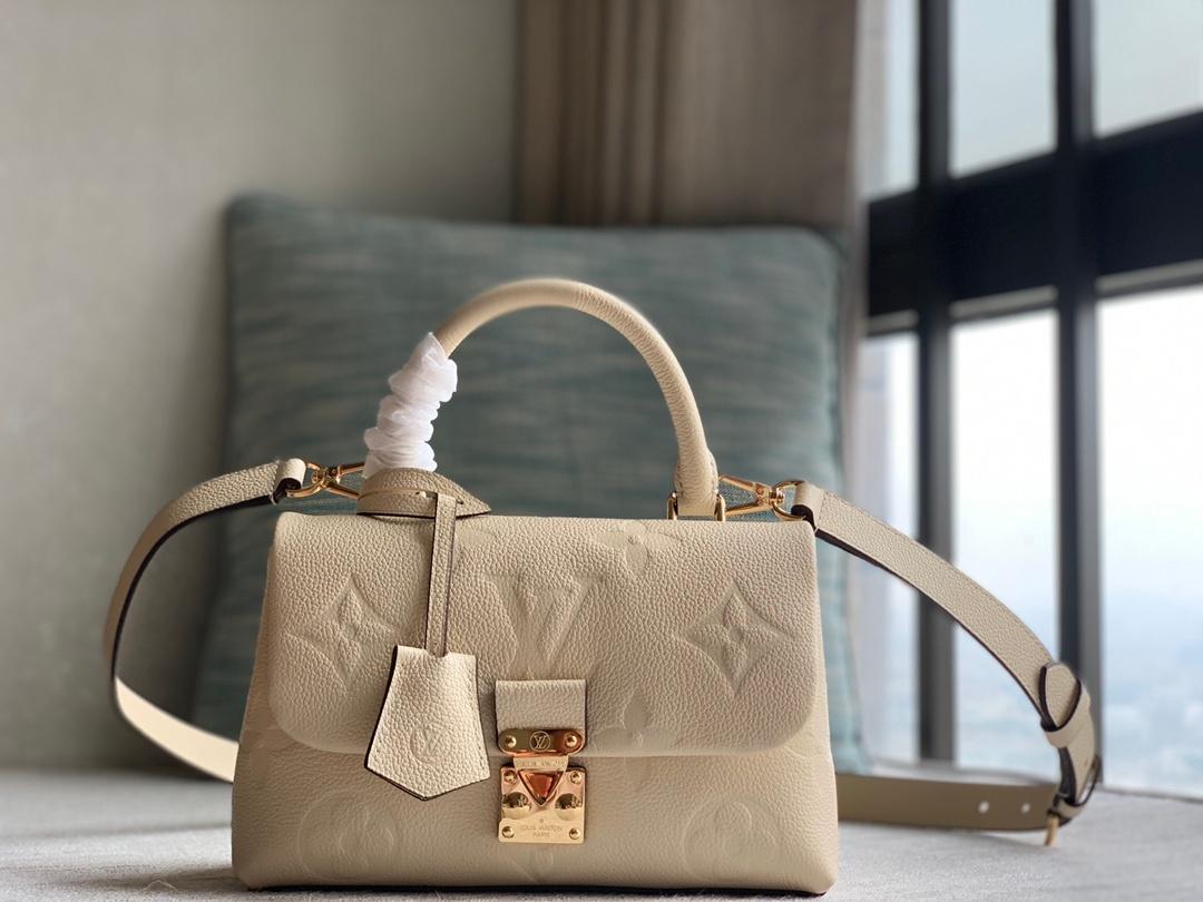 LV MADELEINE BB HANDBAG MONOGRAM EMPREINTE LEATHER (WHITE)