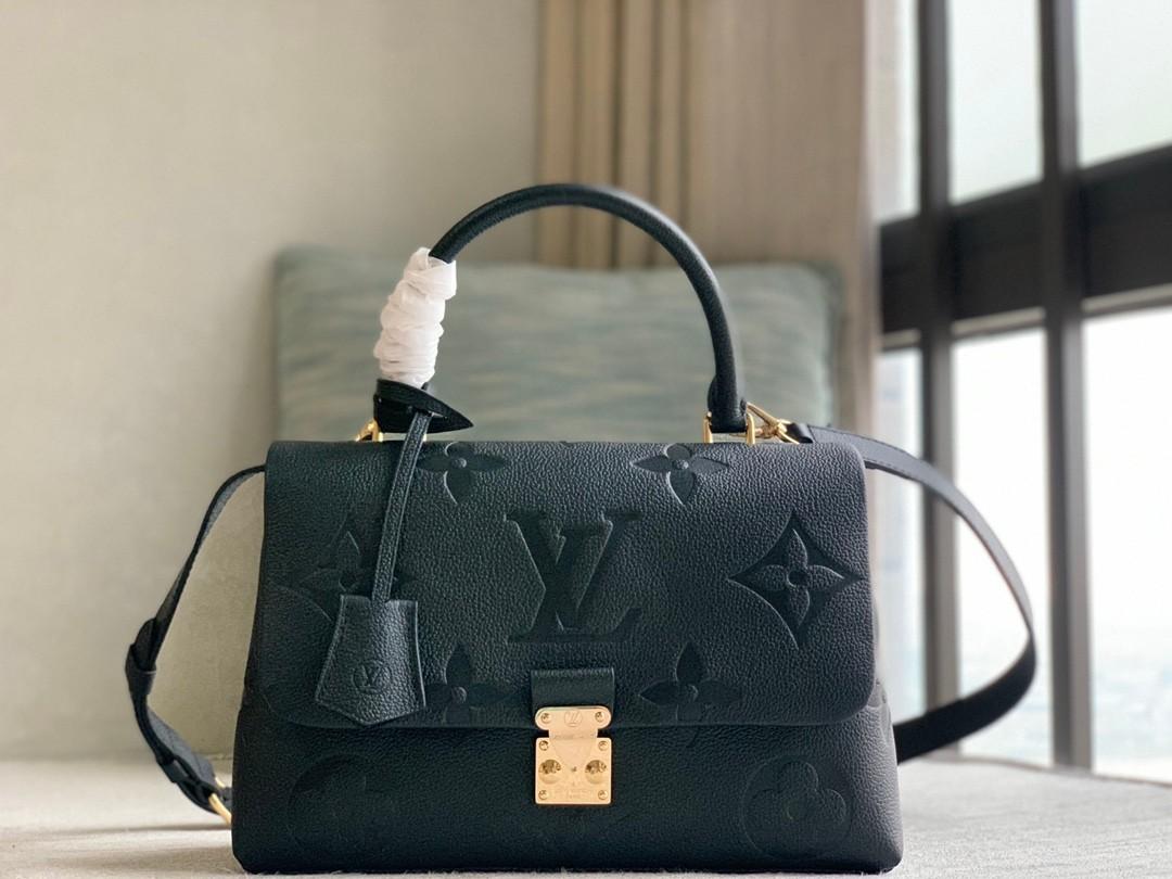 LV MADELEINE BB HANDBAG MONOGRAM EMPREINTE LEATHER (BLACK)