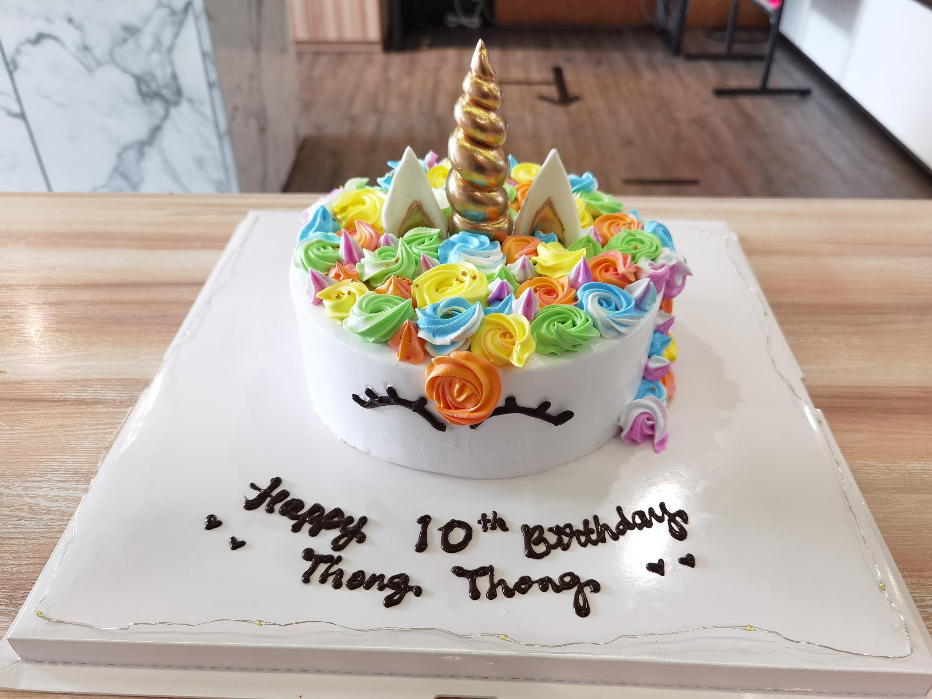 Unicorn (chocolate cake/vanilla cake)