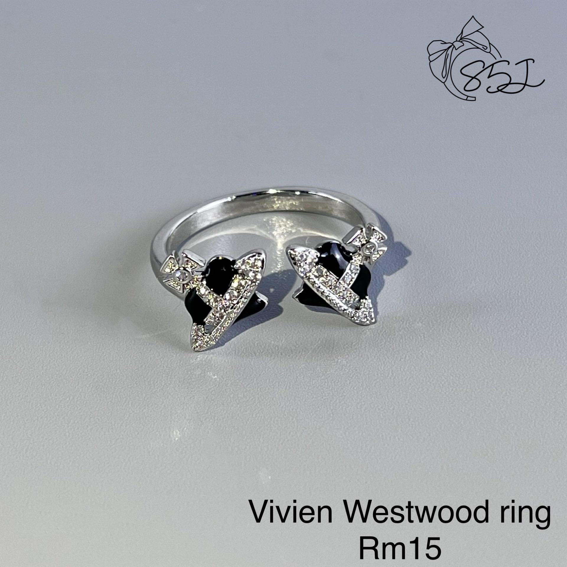 西太后Vivienne Westwood系列（黑/白）个性戒指