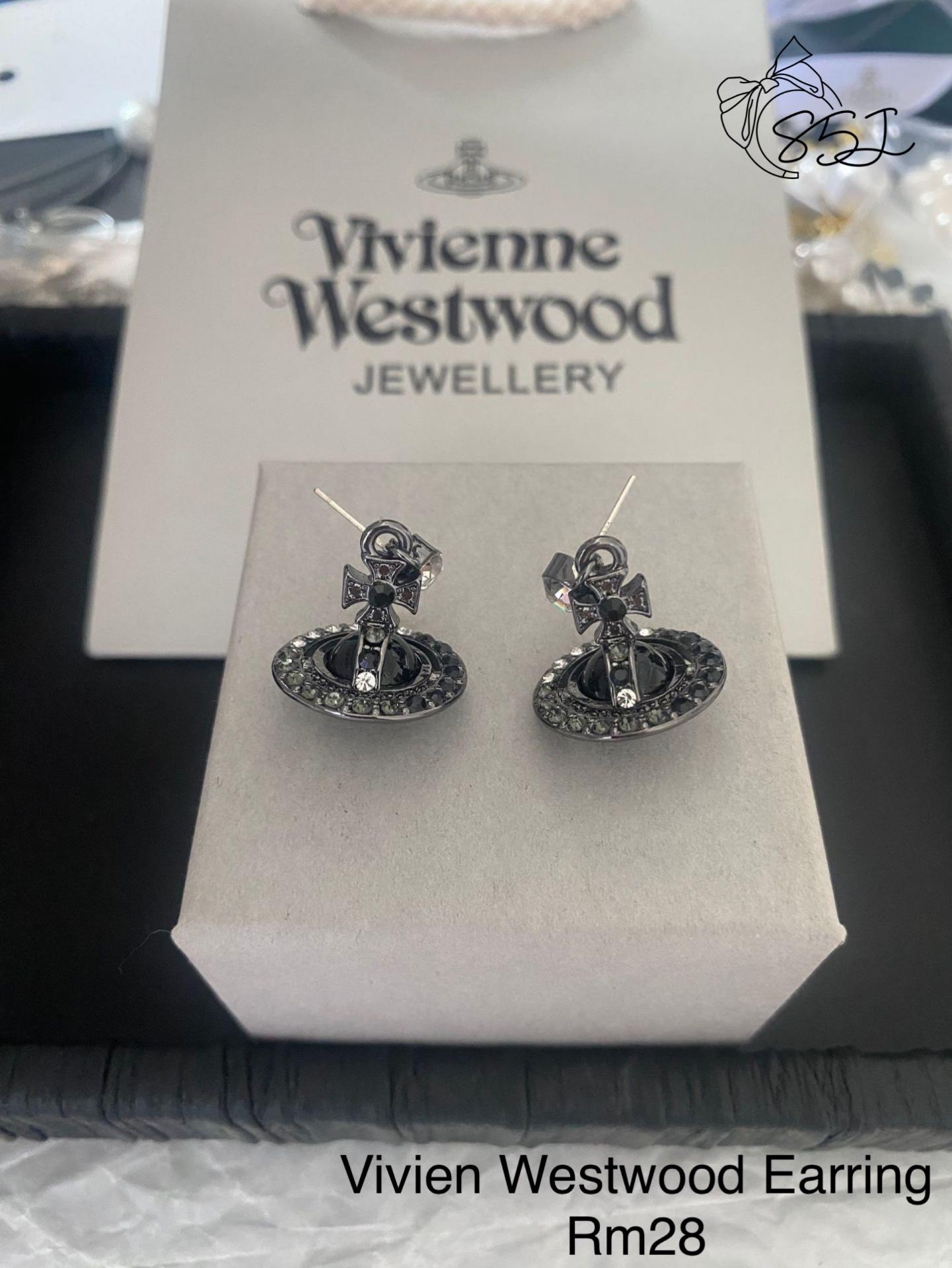 西太后Vivienne Westwood系列 黑珍珠耳环