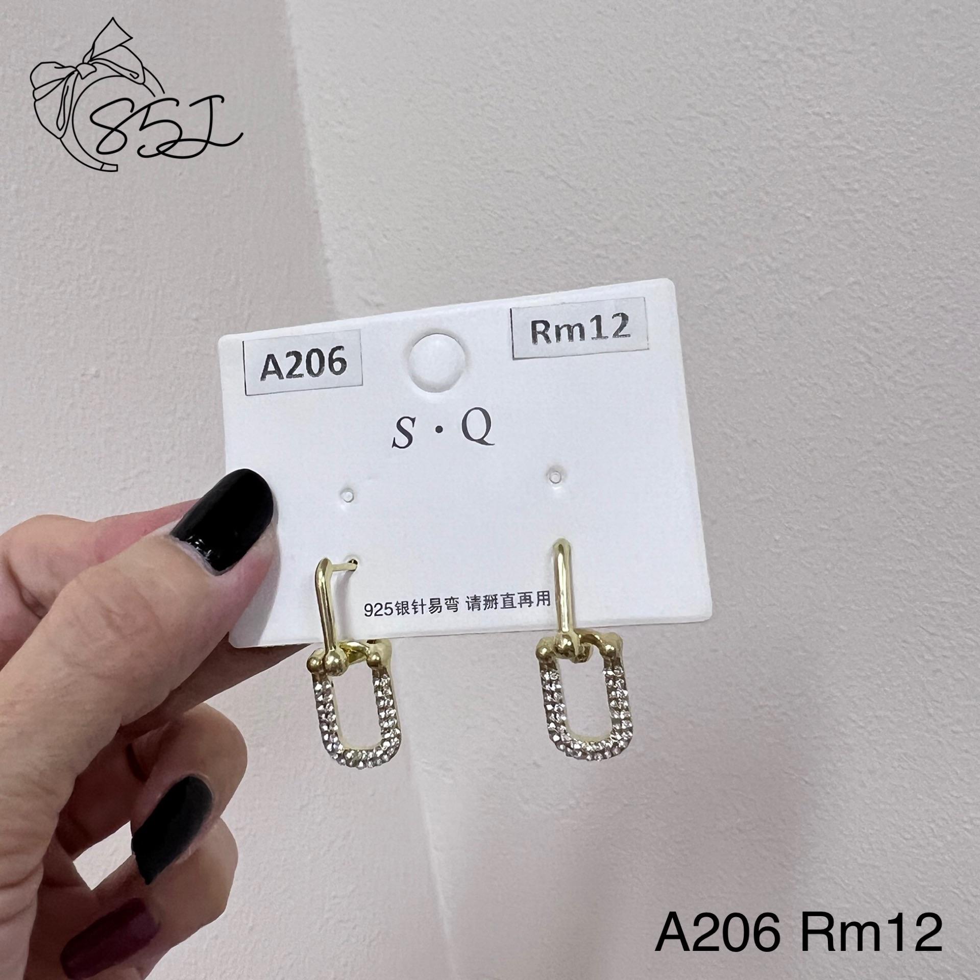 A206 个性吊坠项链款式925银针耳环