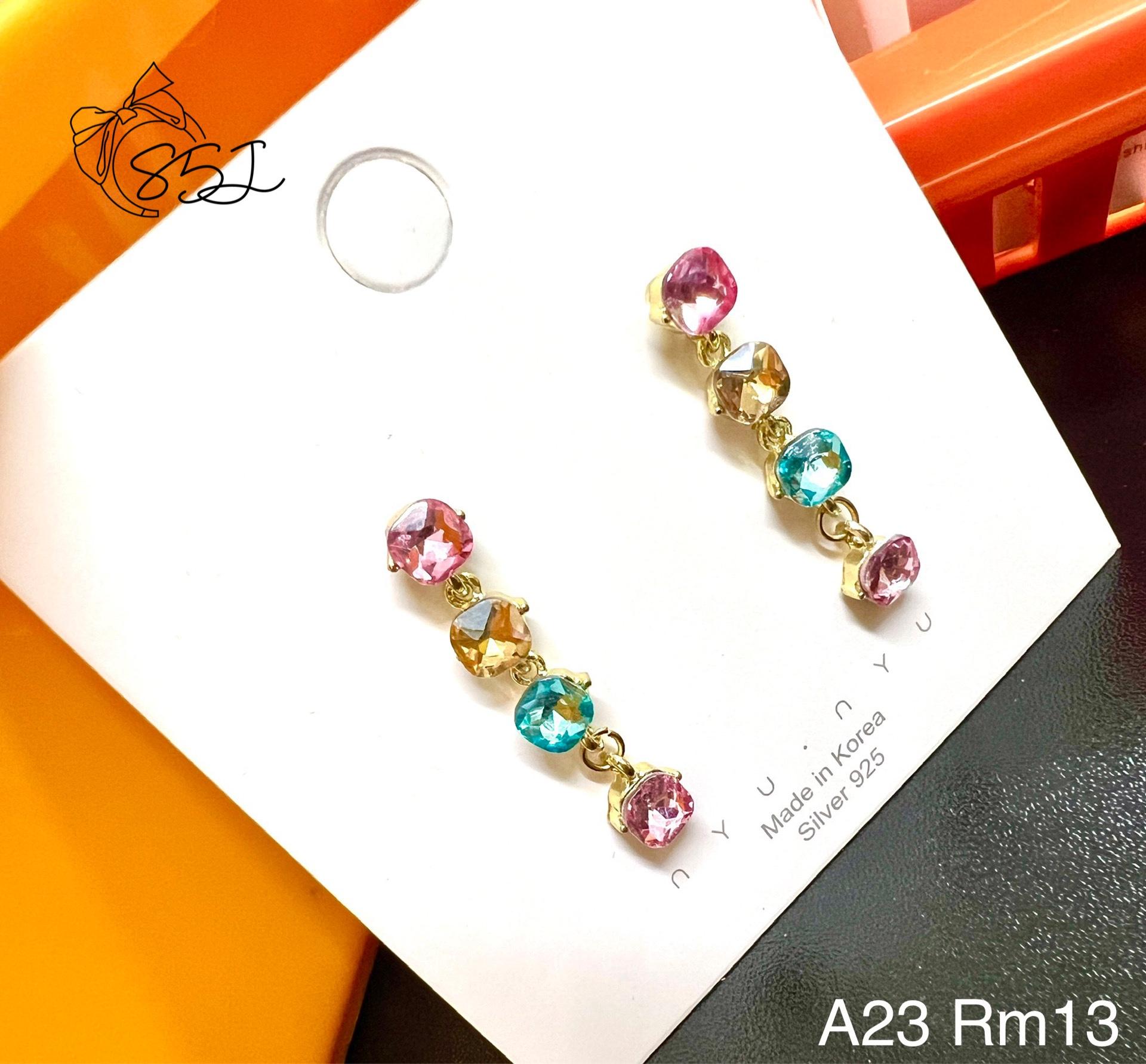 马卡龙晚宴甜美S925银针Code：A23