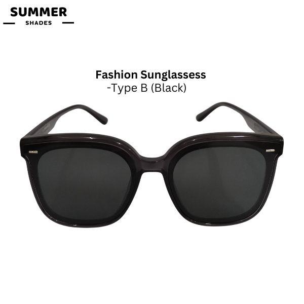 [Type B]Summer Unisex Shades Sunglasses Polarized Protection Anti Glare Retro Fashion 黑眼镜