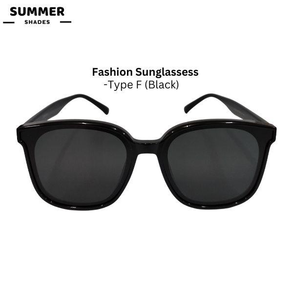 [Type F]Summer Unisex Shades Sunglasses Polarized Protection Anti Glare Retro Fashion 黑眼镜