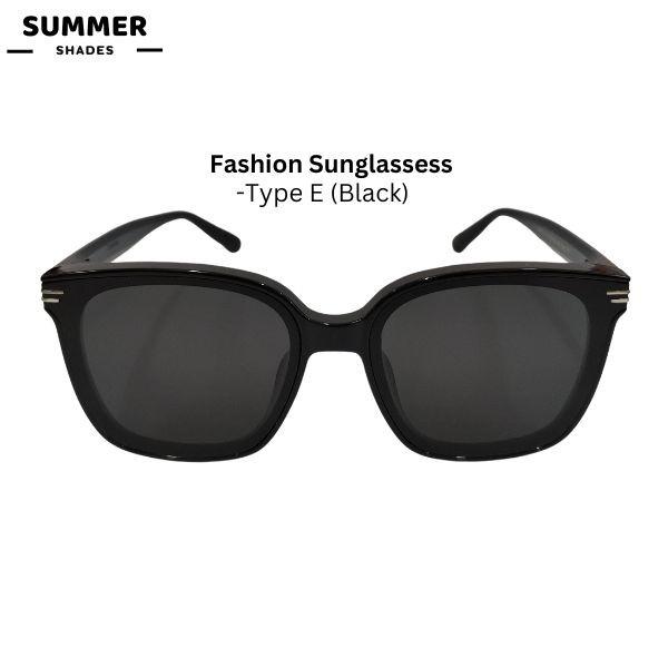[Type E]Summer Unisex Shades Sunglasses Polarized Protection Anti Glare Retro Fashion 黑眼镜