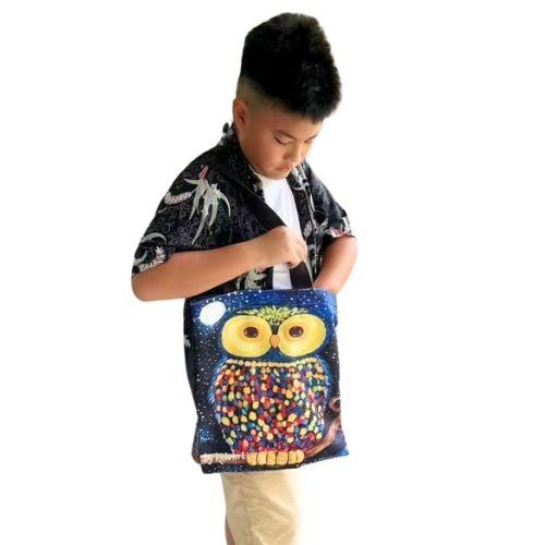 Glowing Owl Tote Bag