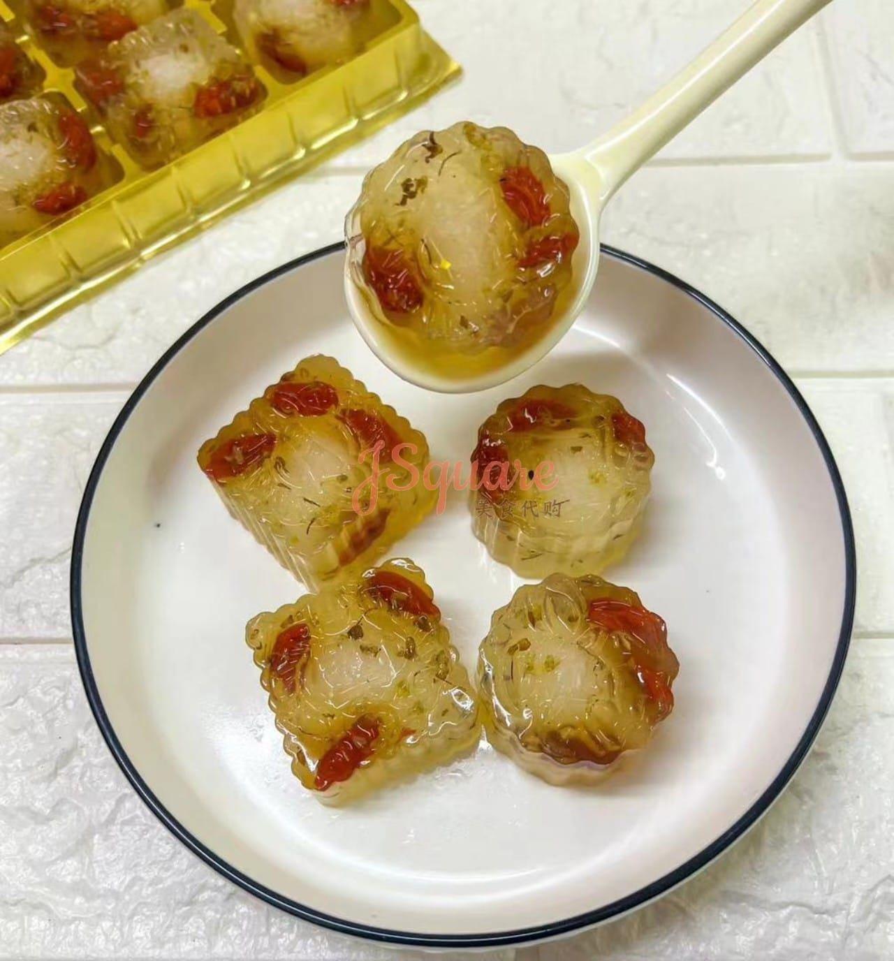 养生桂花龙眼枸杞·燕菜 Healthy Osmanthus Flower Longan Goji Berry Jelly