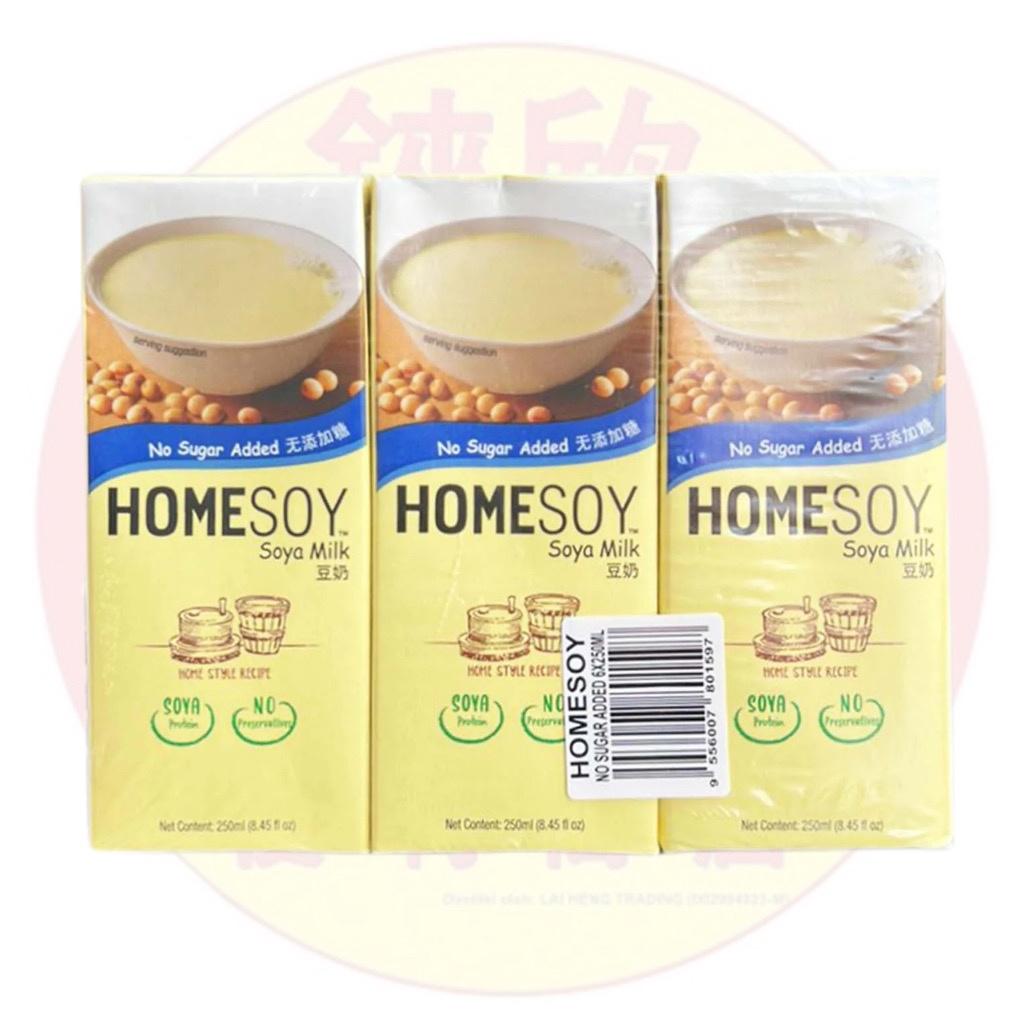 Homesoy No Sugar Added Soya Milk 250ml x 6pack