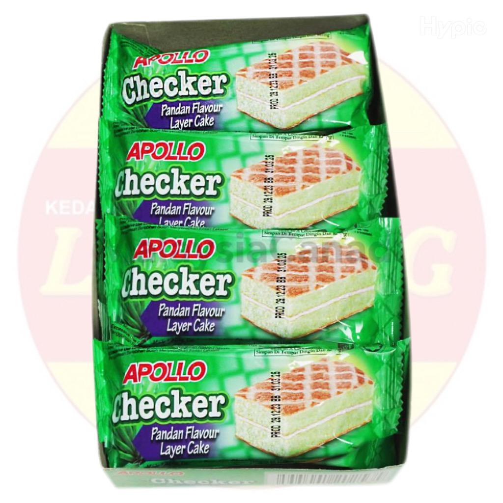 Apollo Checker Pandan Flavour Layer Cake 18g x 8pcs