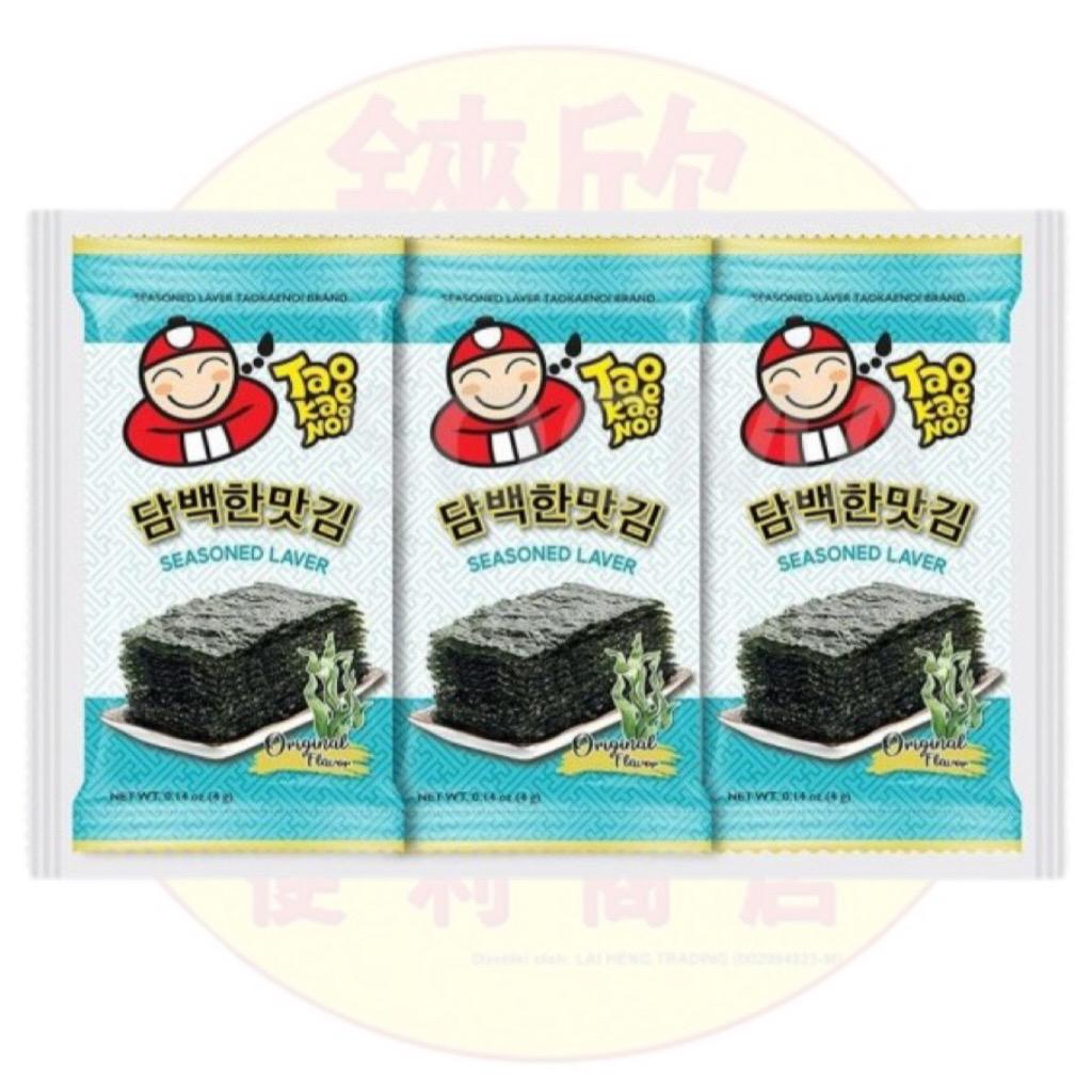 TaoKaeNoi Seasoned Laver Korean Seaweed (4g x 3pack) - Original