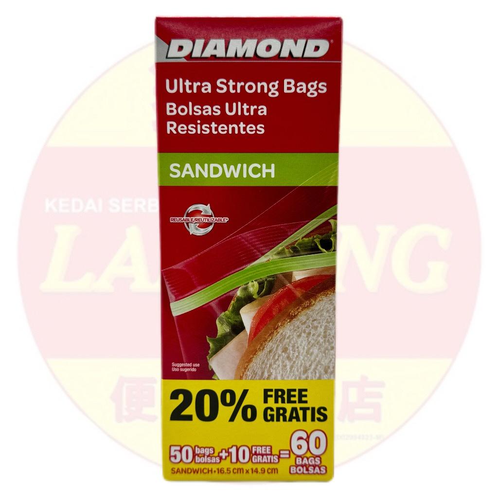 Diamond Zip Bag - Sandwich (Small) 50’s + 10’s