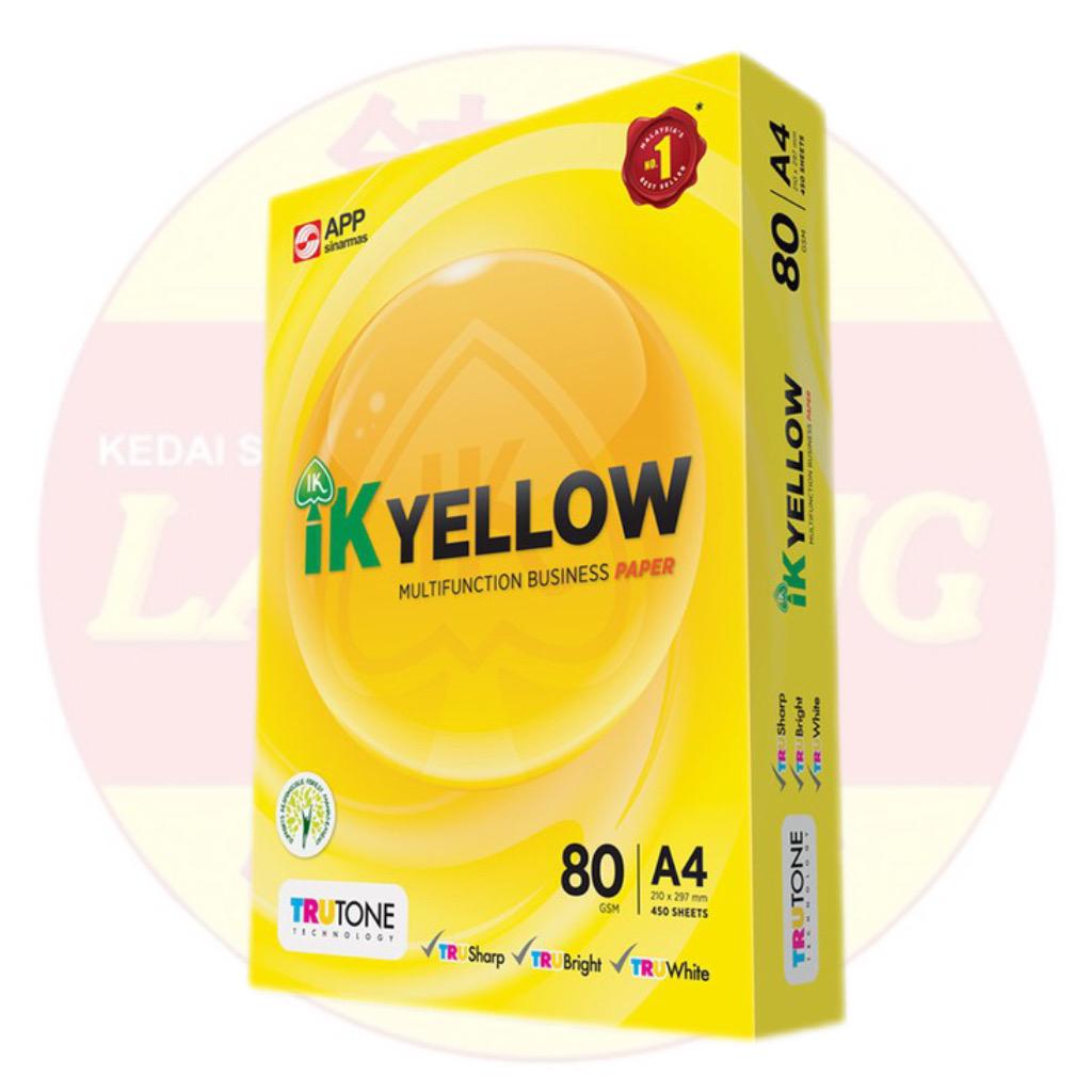 IK Yellow White A4 Paper 450sheet (80gsm)