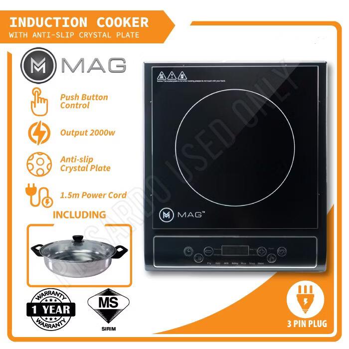MAG Infared/Induction Cooker with Stainless Steel Pot (Black)