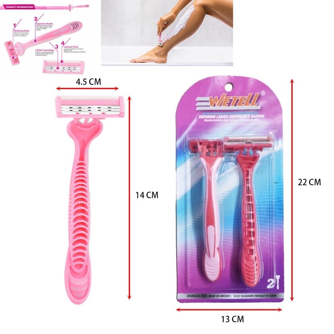 PH Ladies Disposable Razors-2pcs (Red)
