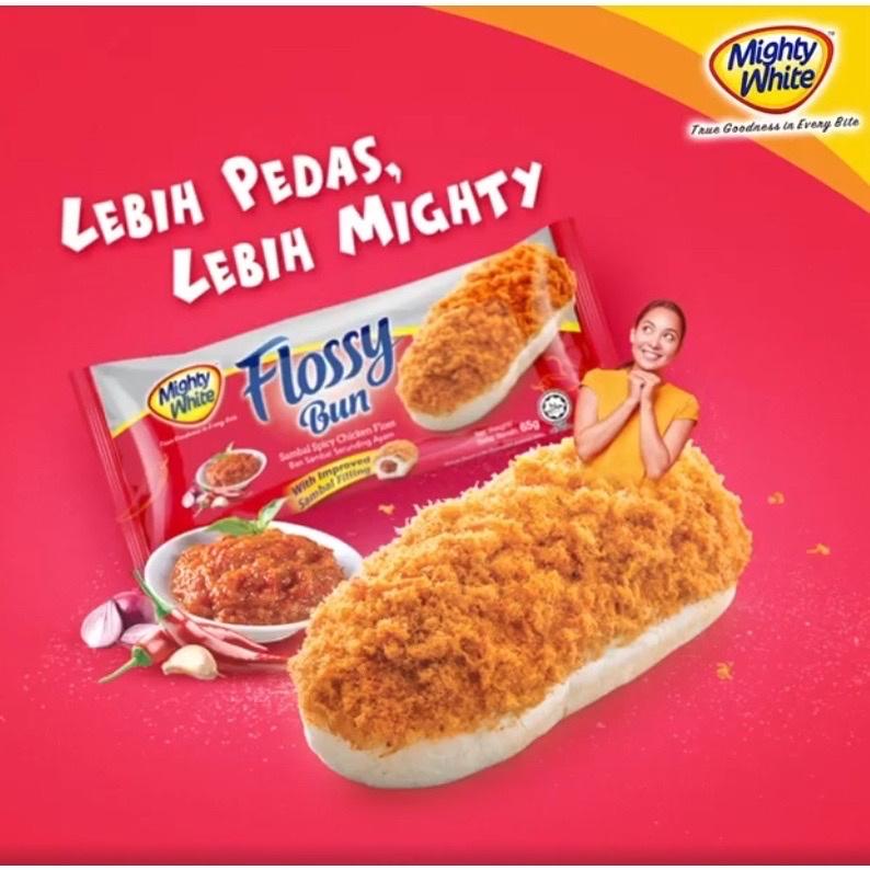 Might White Flossy Bun - Sambal Spicy Chicken Floss 60g