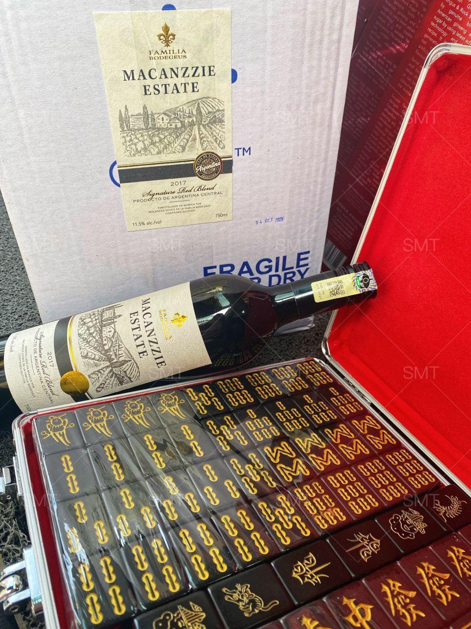 MACANZZIE ESTATE红酒『下单红酒十二只附送一套铝箱黑金麻将』(S/P:RM838.80)