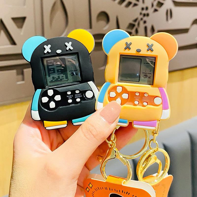 Ready stock Instag Happy Bear Toy Game Key Chain Toy 嗨皮熊掌上遊戲機
