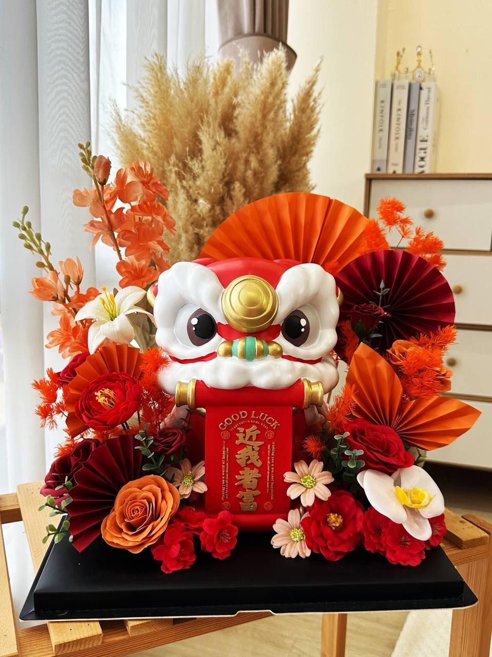 KB03 醒狮开业花花盒 （红色）