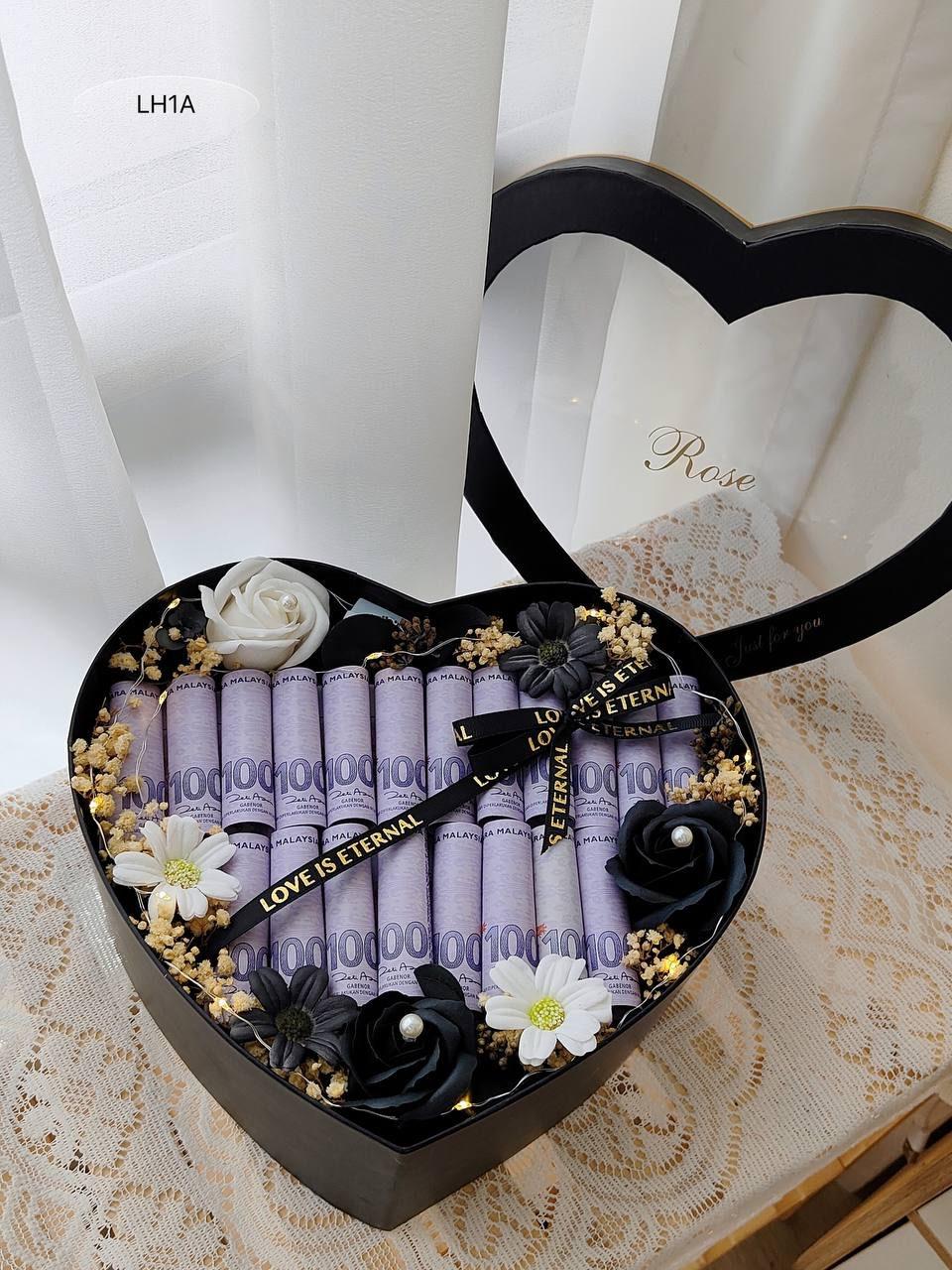 LH01 Money Gift Box(Black)爱心礼盒（黑色）