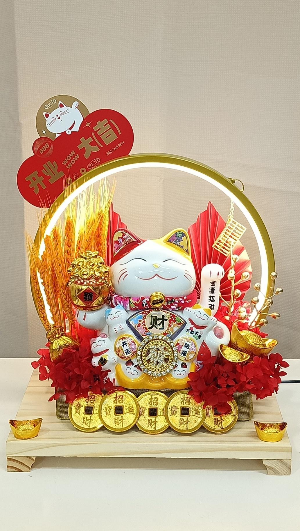 GrandOpening FortuneCat LuckyCat 招财猫开业花篮 FC50