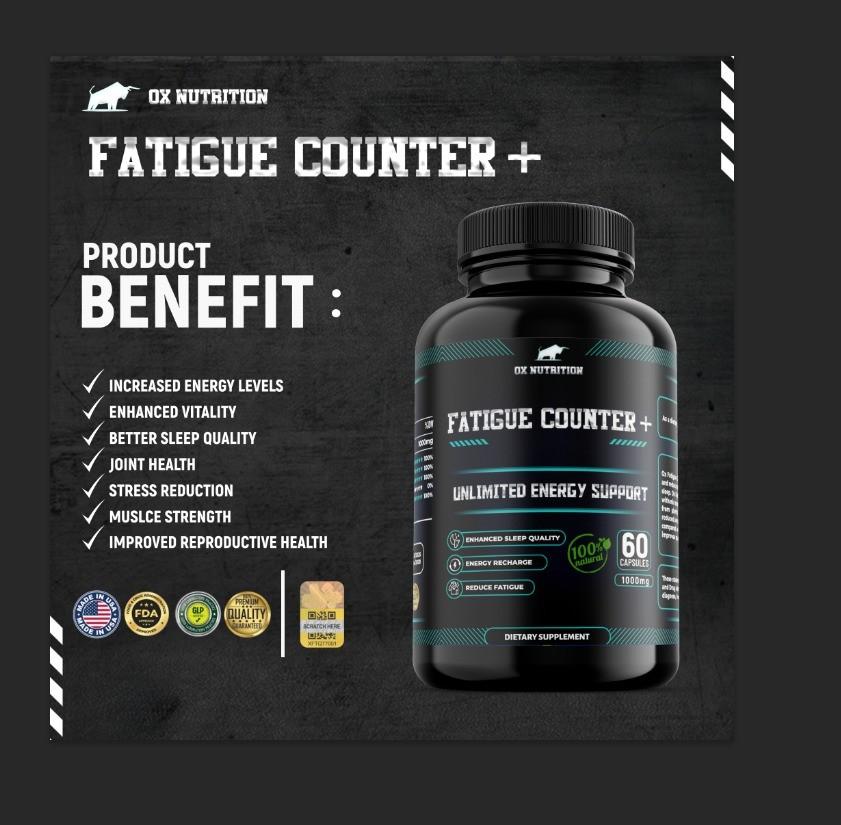 OX Nutrition Fatigue Counter+ 60caps 1000mg