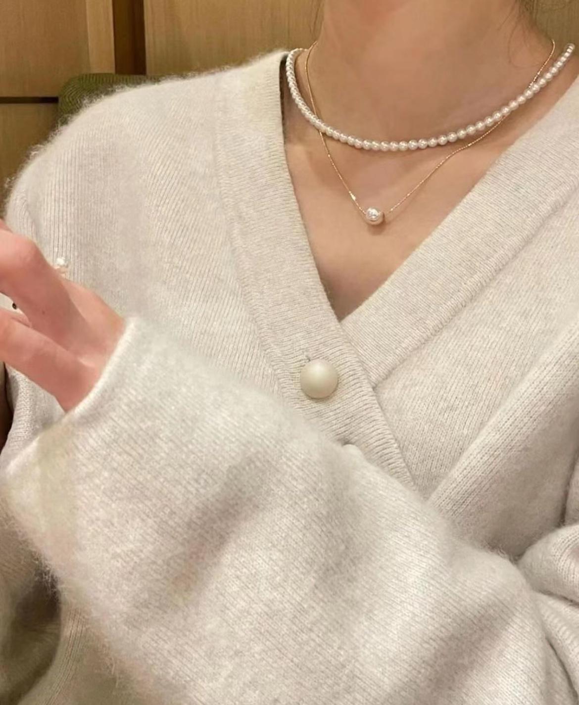 Haesool 8mm 单颗珍珠项链