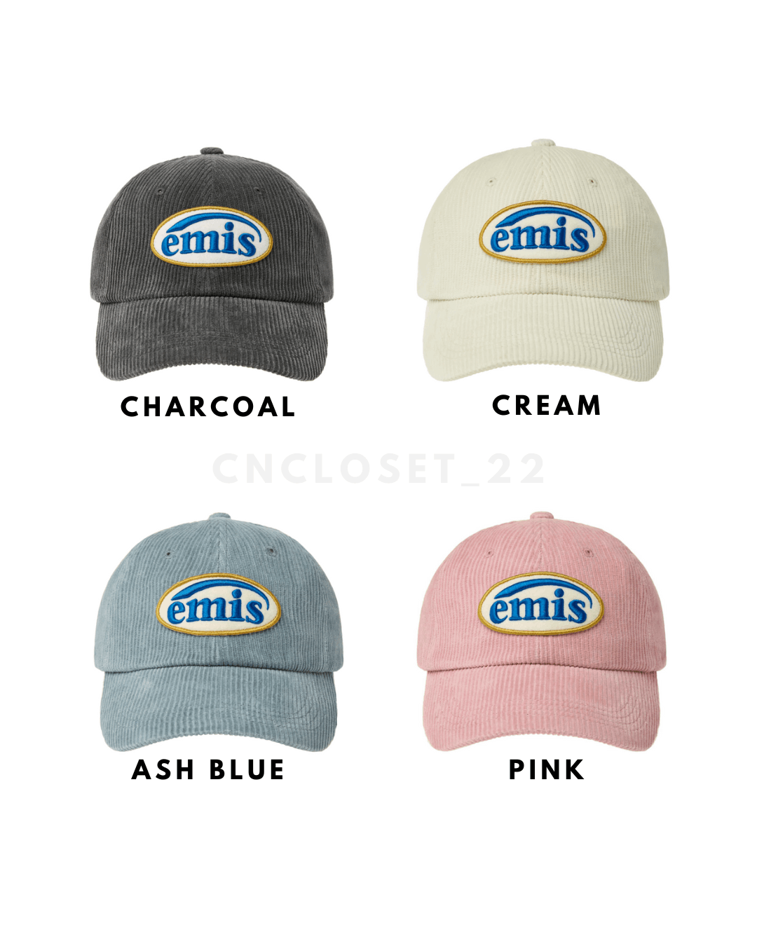 【Preorder预购】团购价 emis Corduroy Wappen Ball Cap (Renewal)