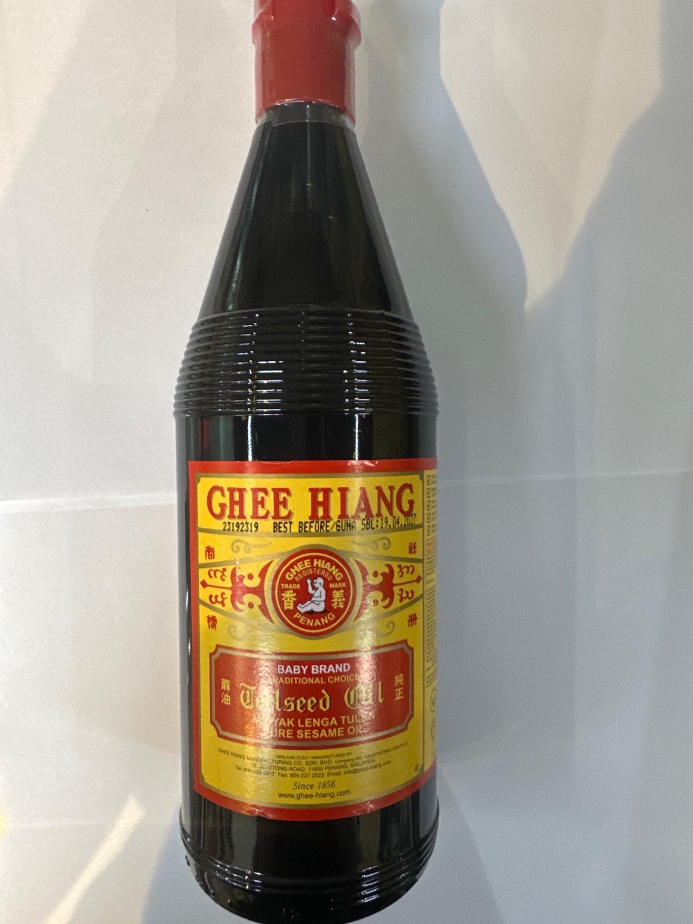 Ghee hiang 義香麻油 680ml