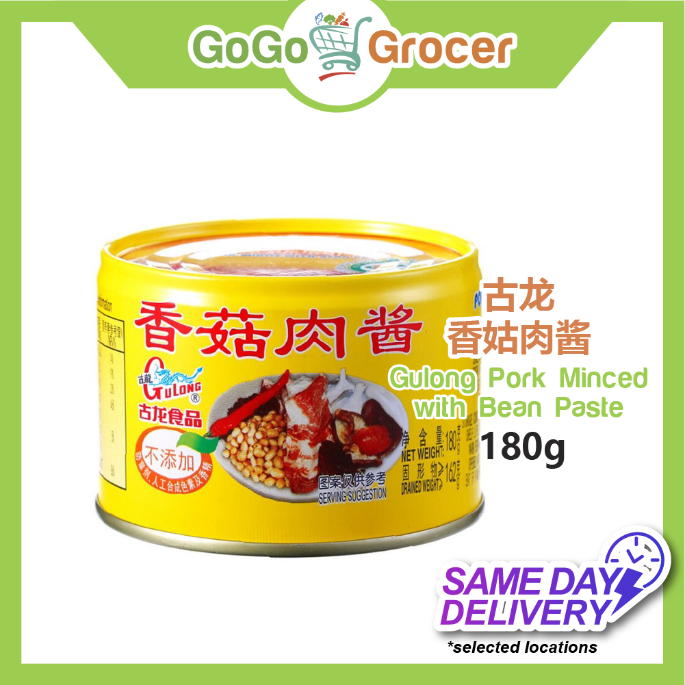 GULONG PORK MINCE WITH BEAN PASTE 古龙香姑肉酱 180G
