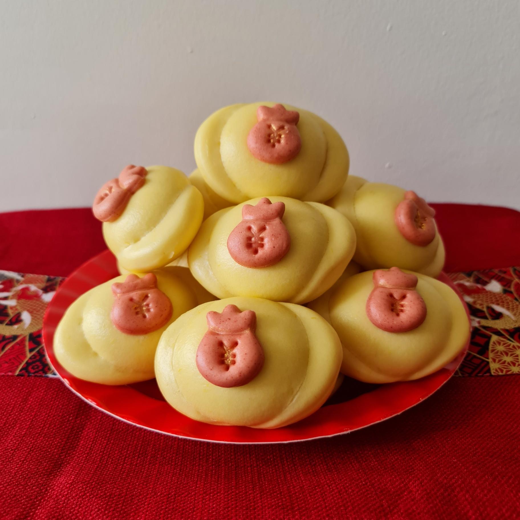 元宝拼盘包子 (有馅) / Gold Ingot Platter Bun (With Fillings)