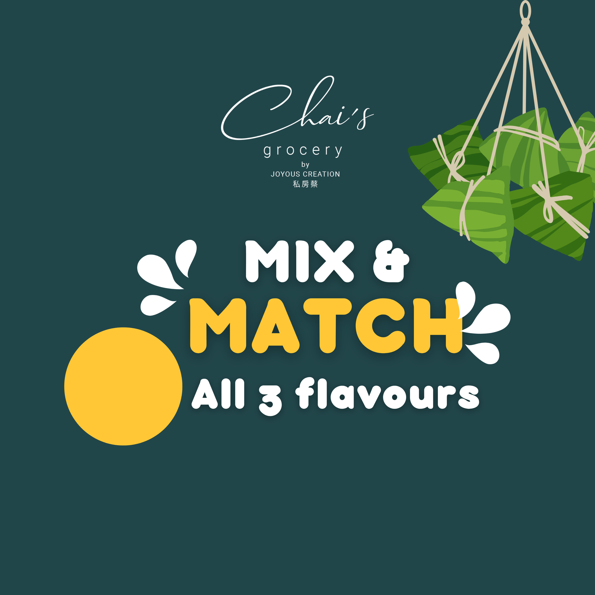 Mix & match 3 flavours (Buy 5 free 1)