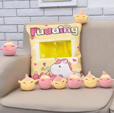 Mini Plushy Pillow - Pudding Unicorn