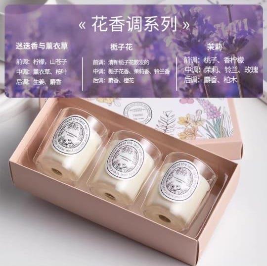 Scented Candles Box Set (Floral)