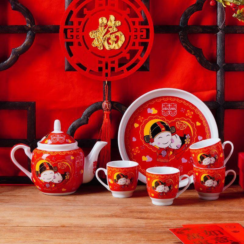 结婚茶具结婚茶壶wedding tea set